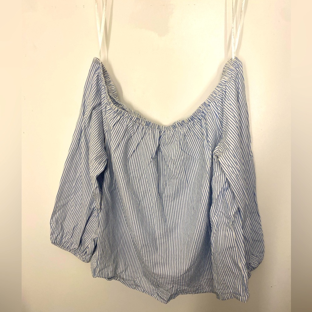 Stripped off the shoulder top